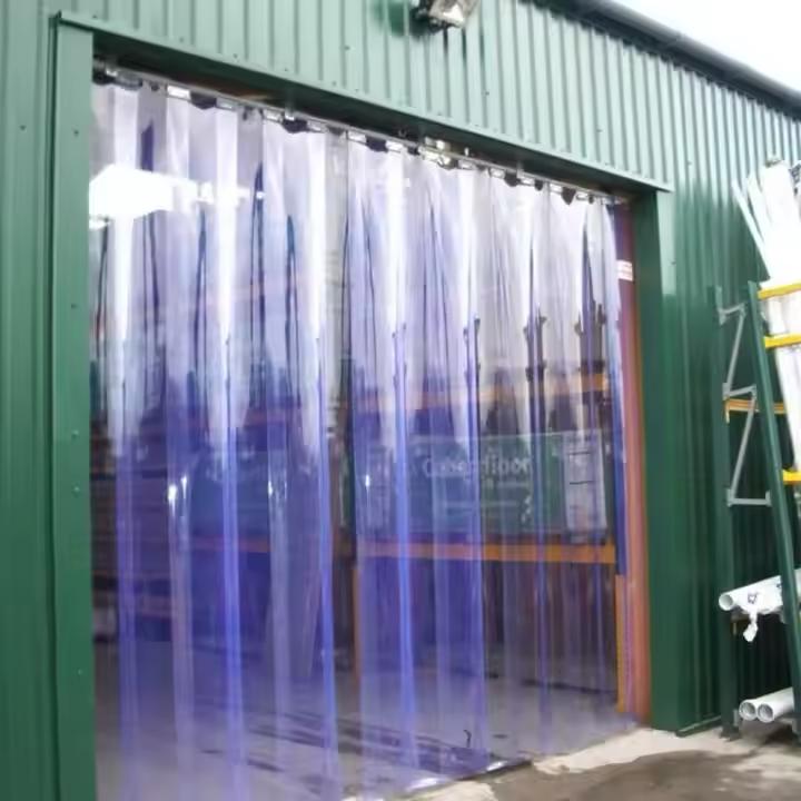 PVC Window Door Strip Curtain Clear Flexible Roll Temperature Control