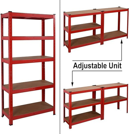 Heavy Duty Racking Red Shelf Robust Warehouse Storage