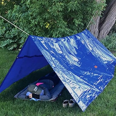 Medium Duty Tarpaulin Blue Ground Sheet Camping