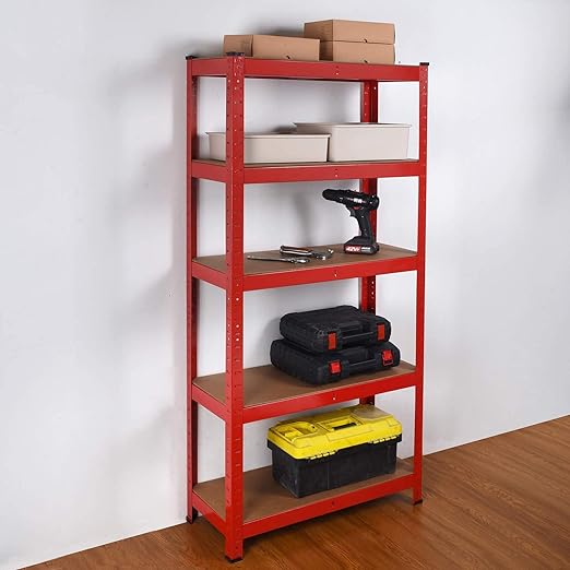 Heavy Duty Racking Red Shelf Robust Warehouse Storage