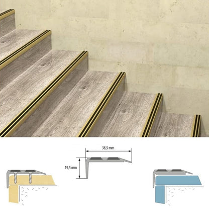 Anti Slip Stair Nosing Edge Trim For Stairs And Edges