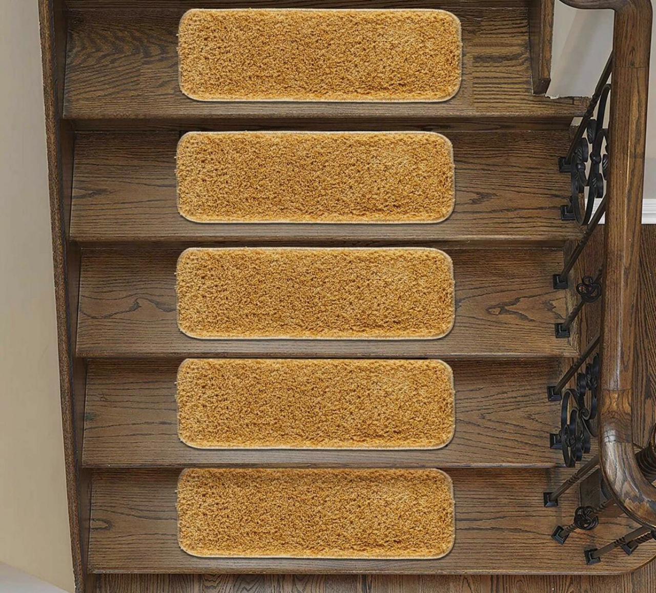 Non Slip Stair Treads Shaggy Floor Mat And Staircase Pads